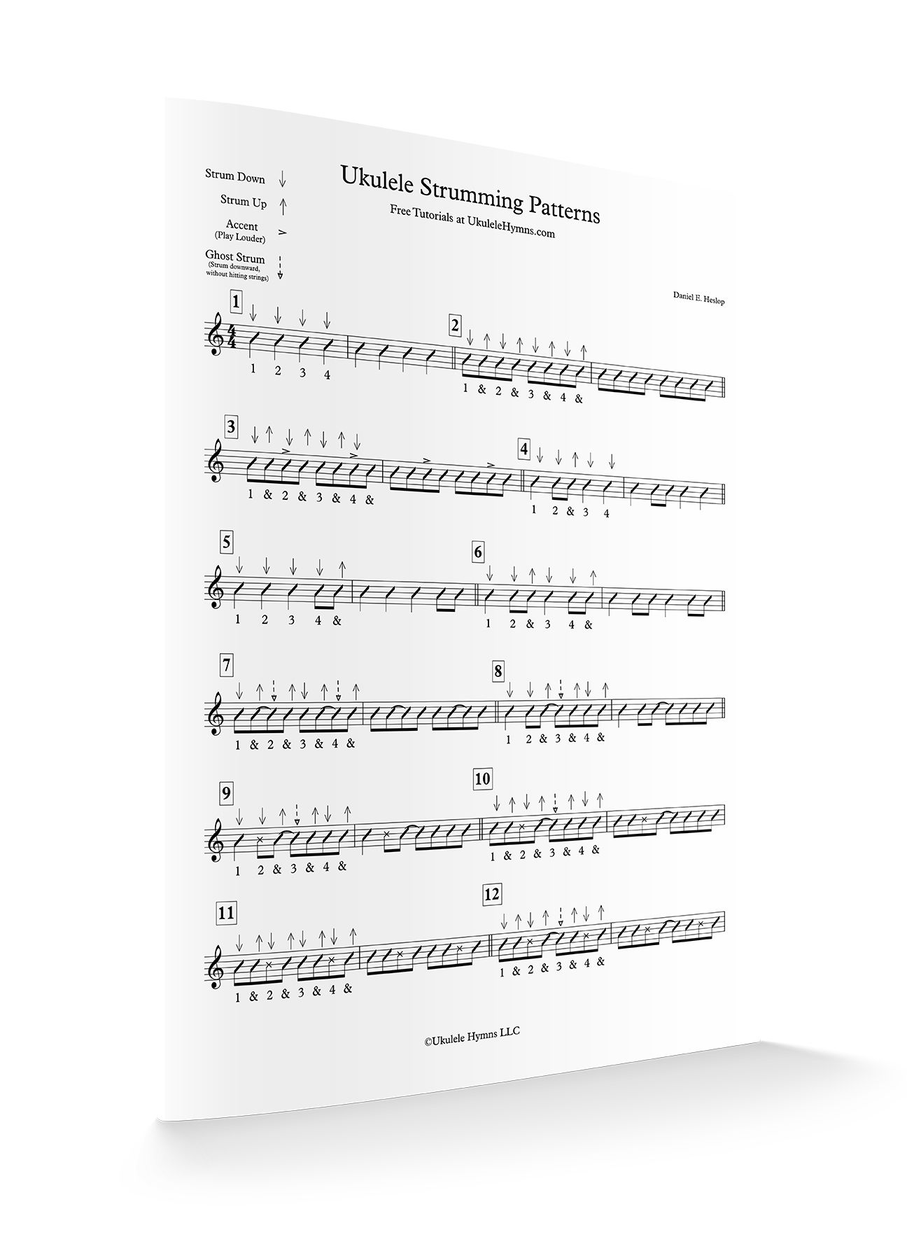 Ukulele Strumming Patterns Chart Sheet Music Authority