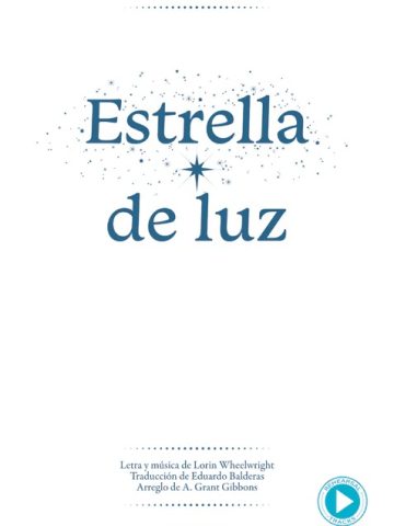 Estrella de luz (Star Bright, Spanish) - SA and Piano