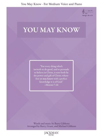 You May Know - Medium Vocal Solo