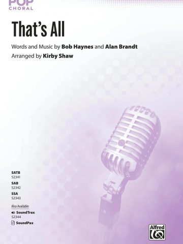 That's All: SSA Choral Octavo