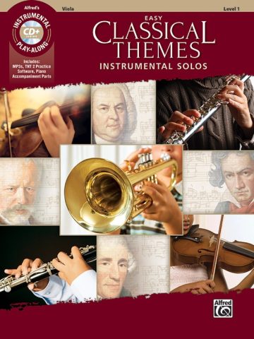 Easy Classical Themes Instrumental Solos for Viola, with Online
